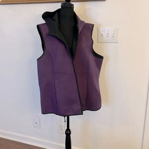 Gerry Women's Hooded Sleeveless Vest Purple Outerwear Athletic Zip, Sz. M.